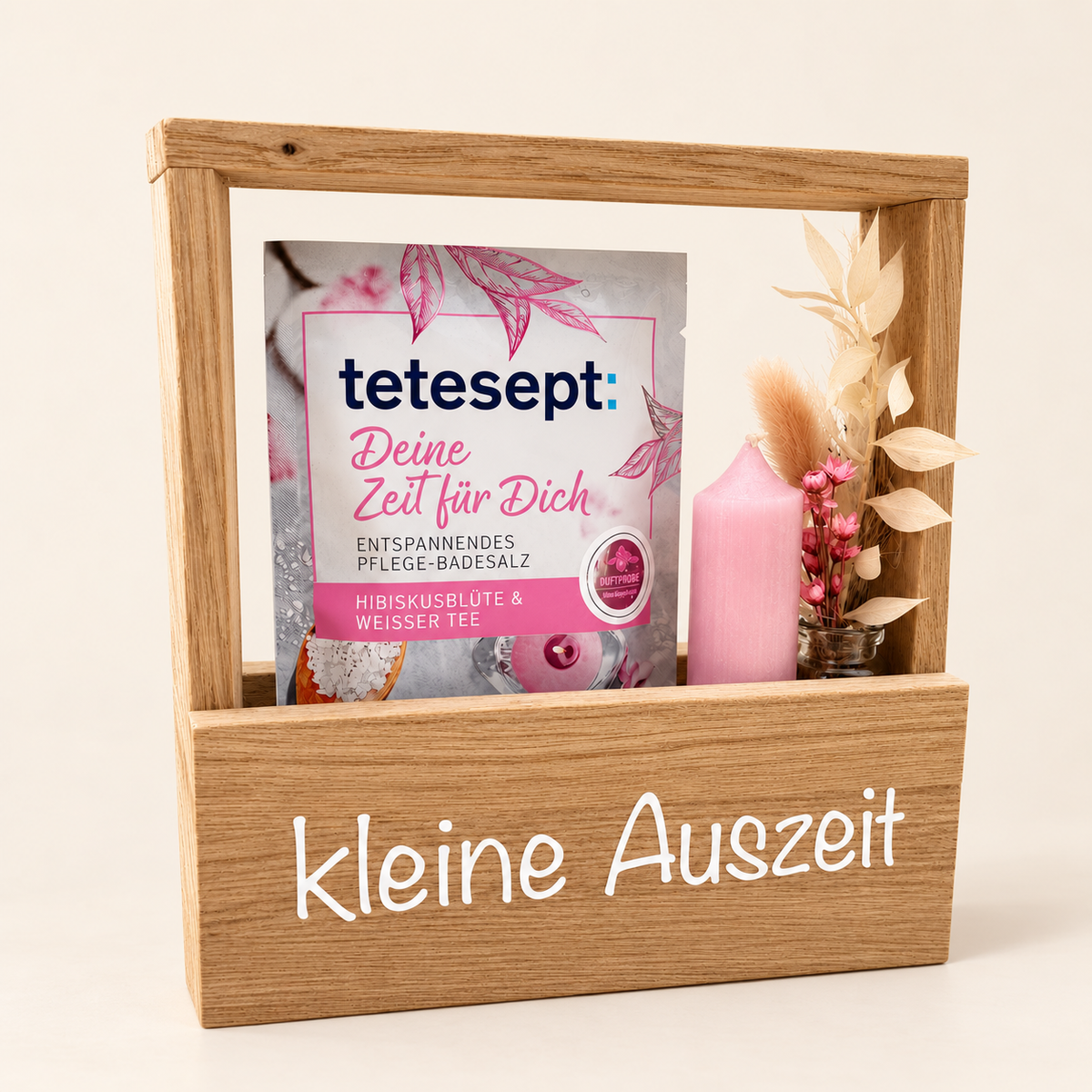 Wellness-Geschenkset „Kleine Auszeit“ mit Badesalz & Kerze