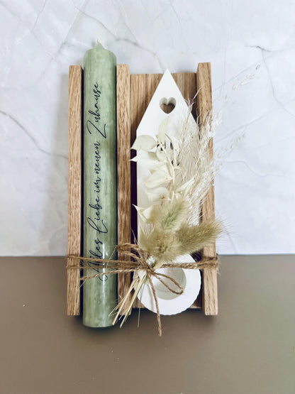 Gift set Moving house Moving gift Small gift Houses Housewarming Dry flowers Decoration Home House Family Friends Gift idea