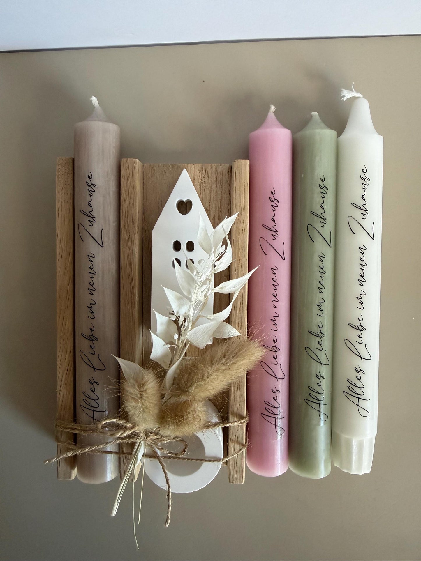 Gift set Moving house Moving gift Small gift Houses Housewarming Dry flowers Decoration Home House Family Friends Gift idea