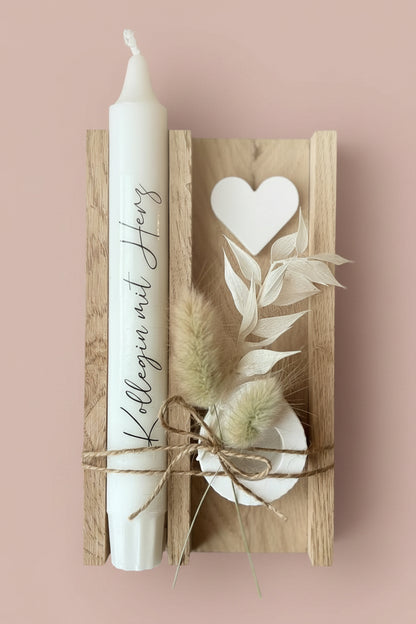 Geschenkset "Kollege(in) mit Herz Arbeitskollege Arbeitskollegin Dankeschön Abschiedsgeschenk Freundschaft Freundin Kollegen Abschied Danke