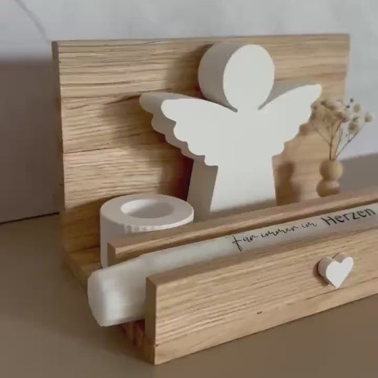 Trauergeschenk Personalisiert Trauerkerze Schutzengel  Trauergeschenk Geschenk Todesfall Anteilnahme Beileid Trostlicht Trauer Beerdigung